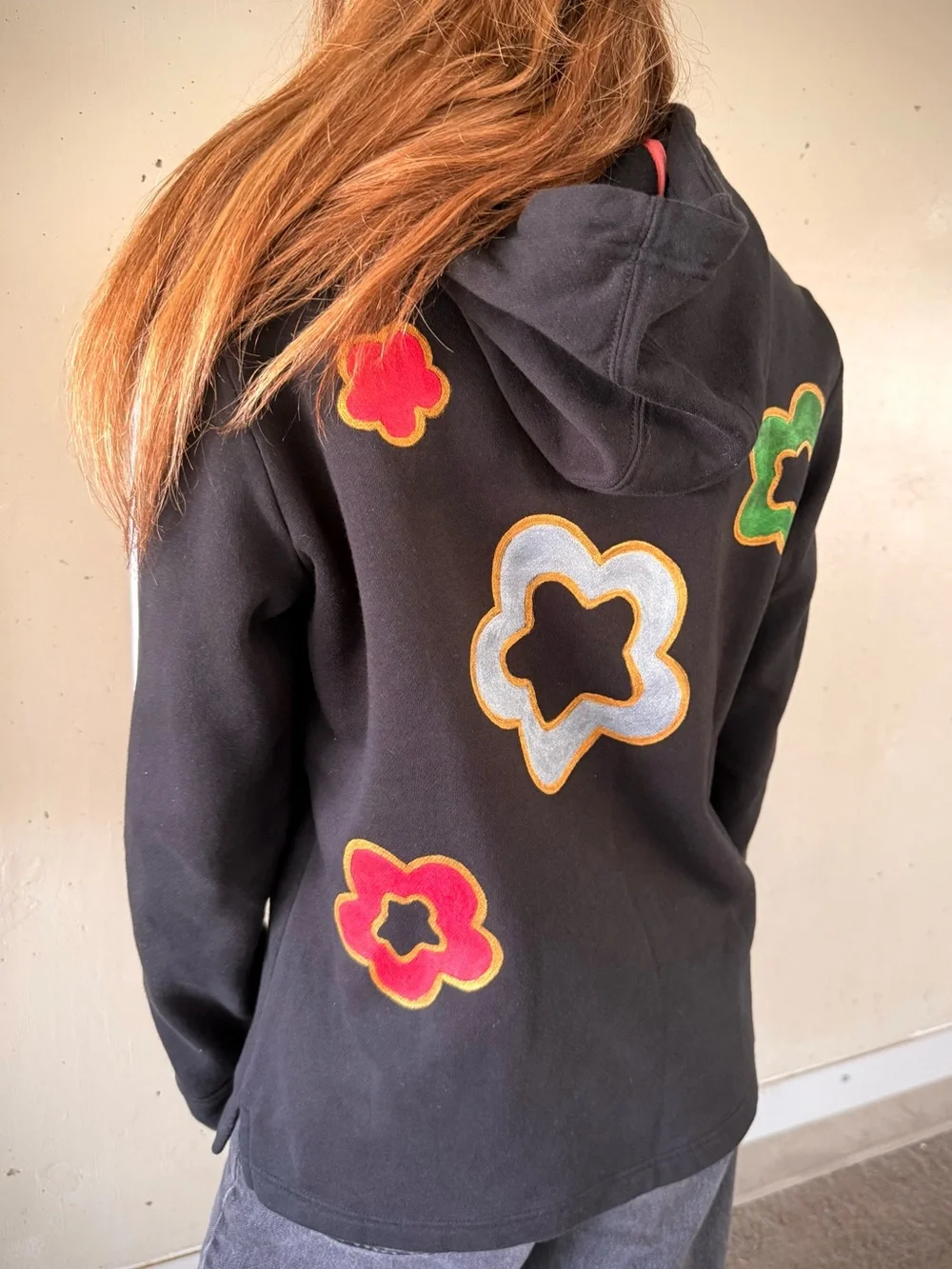 Adidas X Hello Love Black Metallic Flower Hoodie - Picture 5 of 5